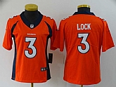 Women Nike Broncos 3 Drew Lock Orange Vapor Untouchable Limited Jersey,baseball caps,new era cap wholesale,wholesale hats